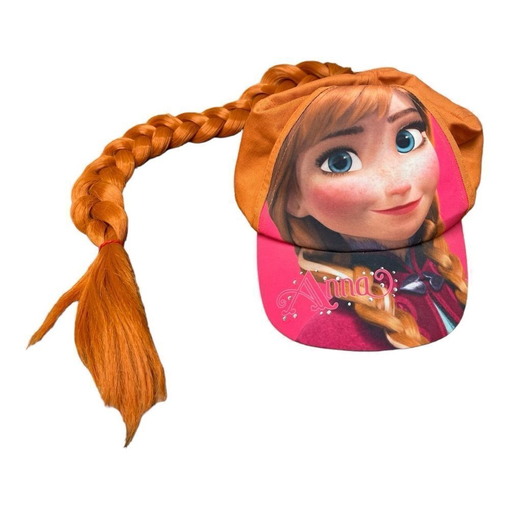 Disney Kids Girls Frozen Anna Adjustable Baseball Cap with Ponytail